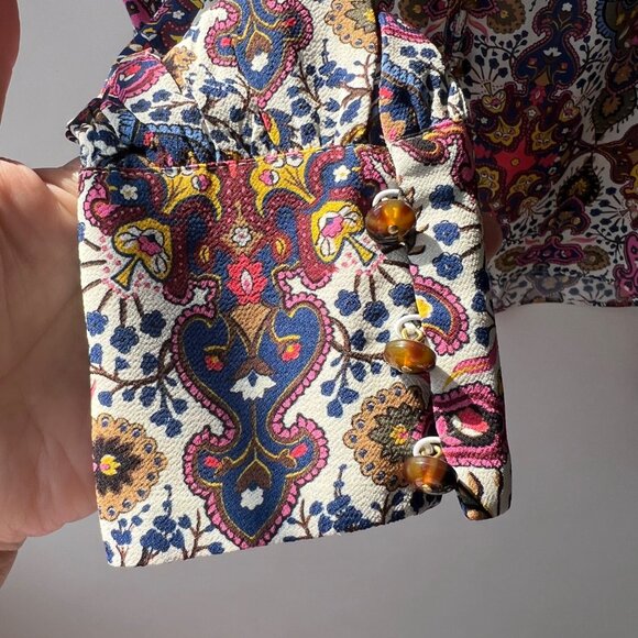 Veronica Beard Sura Printed silk Blouse – Women’s Size 6 - Picture 7 of 9